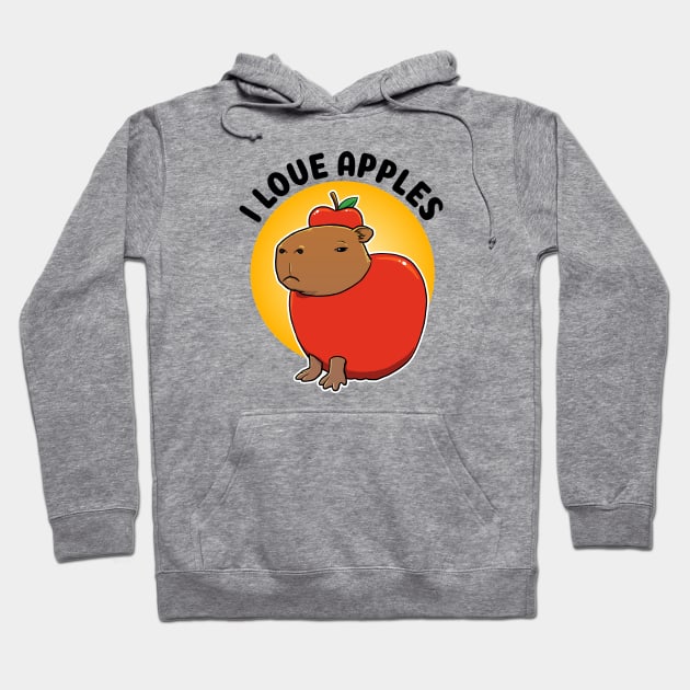 I love apples Capybara Hoodie by capydays